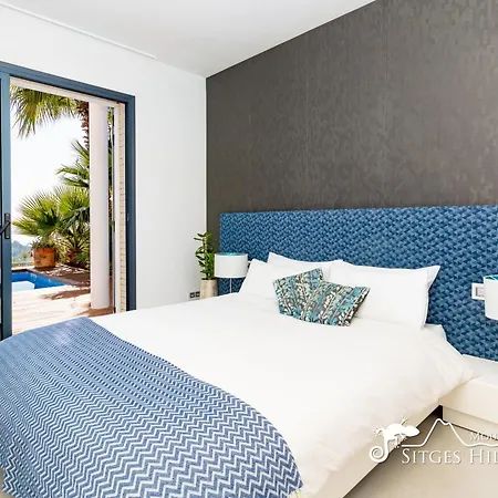 ヴィラ Super Oasis Fab Sea And View With Private Pool And Air Conditioning シッチェス