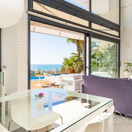 Super Oasis Fab Sea And View With Private Pool And Air Conditioning فيلة
