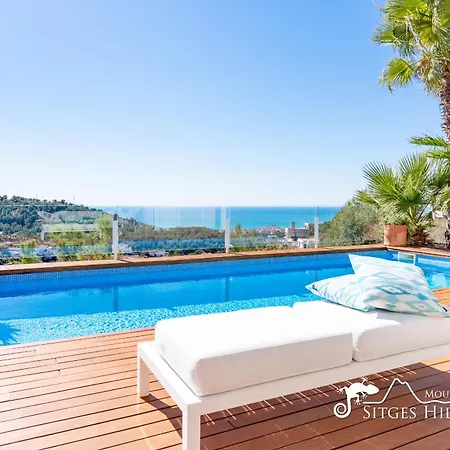 Super Oasis Fab Sea And View With Private Pool And Air Conditioning ヴィラ シッチェス