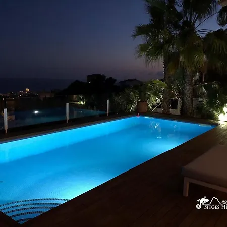 ヴィラ Super Oasis Fab Sea And View With Private Pool And Air Conditioning シッチェス
