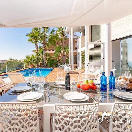 ヴィラ Super Oasis Fab Sea And View With Private Pool And Air Conditioning シッチェス