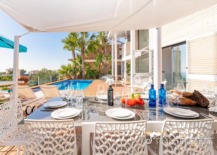 Villa Super Oasis Fab Sea And View With Private Pool And Air Conditioning Sitges